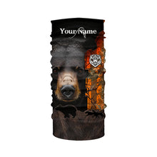 Load image into Gallery viewer, Black bear hunting dog orange camo Custom Name 3D All Over Printed Shirts Personalized hunting apparel NQS4169