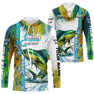 Mahi Mahi fishing green scales custom Mahi mahi fishing team jerseys, Dorado fishing apparel NQS8747