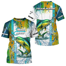 Load image into Gallery viewer, Mahi Mahi fishing green scales custom Mahi mahi fishing team jerseys, Dorado fishing apparel NQS8747