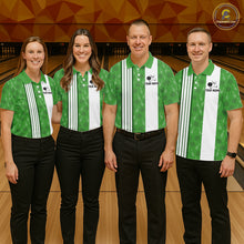 Load image into Gallery viewer, Custom Retro Bowling Team Shirts For Women That's some bowshit Funny Bowling Pattern Jerseys | Green NQS11511