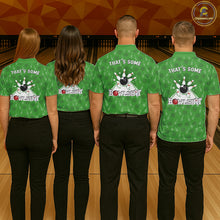 Load image into Gallery viewer, Custom Retro Bowling Team Shirts For Women That's some bowshit Funny Bowling Pattern Jerseys | Green NQS11511