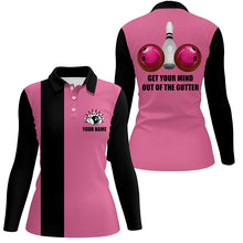 Load image into Gallery viewer, Get Your Mind Out of The Gutter Pink Polo Shirt for women, personalized Bowling Team Jerseys NQS5520