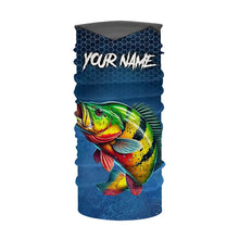 Load image into Gallery viewer, Blue camo Peacock Bass fishing Custom performance long sleeve team Bass fishing tournament shirts NQS9240