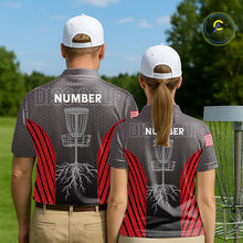 Load image into Gallery viewer, Disc golf t-shirts, polos, hoodies for men, women custom name, number camo disc golf jerseys | Red NQS11304