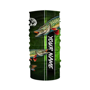 Northern Pike fishing green camo Custom Long Sleeve Fishing Shirts, fishing gifts for men, women, kid NQS5810