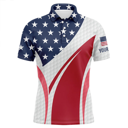 Mens golf polo shirts American flag custom red white and blue golf ball skin patriot mens golf wears NQS5813