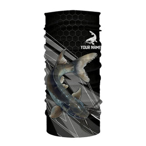 Personalized Black camo Catfish Fishing Jerseys, Catfish Long Sleeve Fishing Tournament Shirts NQS9750