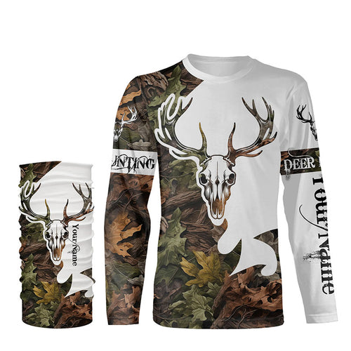 Deer skull reaper hunting big game camouflage hunting clothes Customize 3D All Over Printed Shirts NQS1044