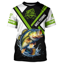 Load image into Gallery viewer, Personalized Bass Fishing jerseys, Bass Fishing Long Sleeve Fishing tournament shirts NQS2410