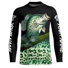 Load image into Gallery viewer, Personalized Crappie scales Fishing jerseys, Crappie Custom Long Sleeve performance Fishing Shirts NQS3527