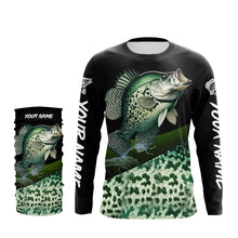 Load image into Gallery viewer, Personalized Crappie scales Fishing jerseys, Crappie Custom Long Sleeve performance Fishing Shirts NQS3527