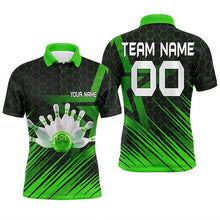 Load image into Gallery viewer, Green Bowling Shirt For men Custom polo Bowling Jersey 3D Bowling Team Shirt For men NQS6225