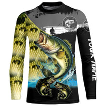 Load image into Gallery viewer, Largemouth Bass fishing green scales customize performance long sleeves Fishing shirts, fishing gifts NQS4793