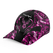 Load image into Gallery viewer, Deer hunting pink camo Custom hunting hat Unisex Hunting Baseball Angler hat cap NQS1890