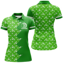 Load image into Gallery viewer, Womens golf polo shirts custom Green golf pattern women&#39;s golf clothing, unique golf gifts NQS8129