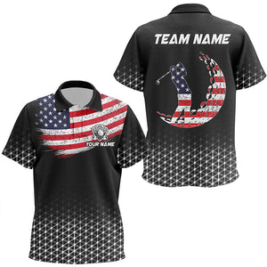 Kid golf polo shirts custom American Flag patriotic team Kid golf outfits, best golf gifts NQS8132