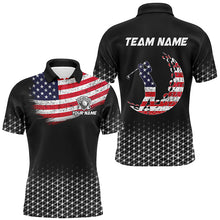 Load image into Gallery viewer, Mens golf polo shirts custom American Flag patriotic golf outfits men, best golf gifts NQS8132