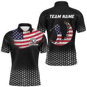 Mens golf polo shirts custom American Flag patriotic golf outfits men, best golf gifts NQS8132