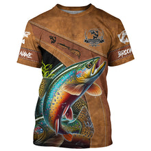 Load image into Gallery viewer, Brook trout fishing UV protection custom name fishing shirts, performance shirts for men, women, kid NQS6229