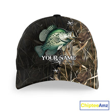 Load image into Gallery viewer, Crappie fishing camo Custom fishing hat Unisex Fishing Baseball Crappie Angler fishing cap NQS11343
