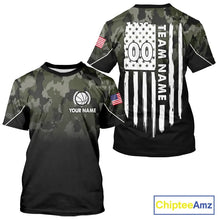 Load image into Gallery viewer, Black and Green Camo Basketball Team Jerseys Custom American Flag Patriotic Basketball Shirts NQS11356