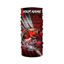Load image into Gallery viewer, Bass fishing Custom sun protection long sleeve fishing shirts, bass fishing jersey | Red NQS5366