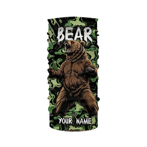 Bear hunter big game hunting green camouflage Customize Name 3D All Over Printed Shirts NQS4008