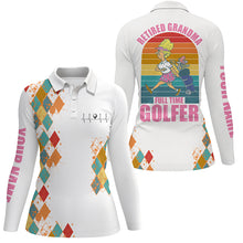 Load image into Gallery viewer, Vintage Womens golf polo shirt custom retired grandma full-time golfer funny retired gift for grandma NQS5382