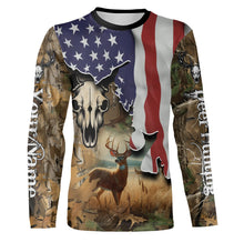 Load image into Gallery viewer, Deer Hunting Camo American Flag patriotic Customize name 3D All over print shirts NQS671