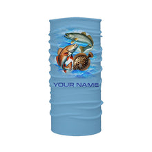 Load image into Gallery viewer, Texas inshore slam Fishing Custom Long Sleeve Performance Fishing shirts Eat Drink Fish Repeat | Blue NQS6292