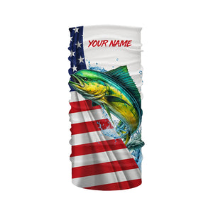 American flag patriotic Mahi mahi fishing Custom UV Protection saltwater long sleeve Fishing Shirts NQS5632