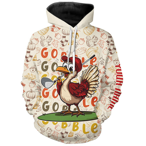 Funny Thanksgiving Turkey Golf Hoodies custom golf outfits, personalized golf gifts NQS8625