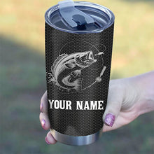 Load image into Gallery viewer, 1PC Largemouth bass fishing Stainless Steel Tumbler Cup customize name bass fishing tumbler NQS3151