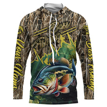 Load image into Gallery viewer, Bass fishing Camo Custom name UV protection long sleeves Bass fishing jerseys NQS800