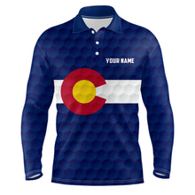 Load image into Gallery viewer, Mens golf polo shirt custom Colorado flag golf ball polos shirt for men, patriotic golfing gifts NQS7873