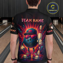 Load image into Gallery viewer, Personalized Funny Bowling Polo, Quarter Zip Shirts For men Custom Team Bowling League Jerseys NQS11111