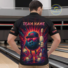 Load image into Gallery viewer, Personalized Funny Bowling Polo, Quarter Zip Shirts For men Custom Team Bowling League Jerseys NQS11111