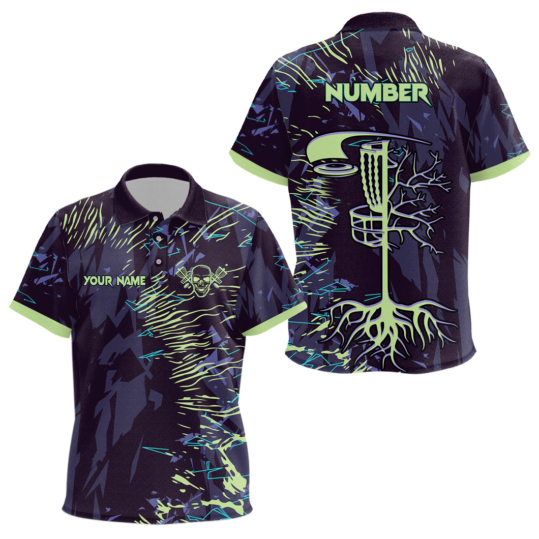 Kid disc golf polo shirts custom name, number disc golf jersey, Kids disc golf apparel NQS6253