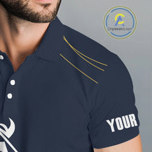 Load image into Gallery viewer, Personalized Golf polo shirts for men Custom mens golf outfits, unique golf gifts | Navy NQS10202