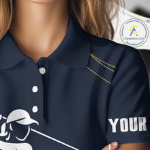 Load image into Gallery viewer, Personalized Golf polo shirts for Women Custom ladies golf outfits, unique golf gifts | Navy NQS10202