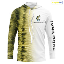Load image into Gallery viewer, Personalized Green Scales Performance Bass Fishing Shirts, custom Bass fishing tournament jerseys NQS10238