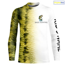 Load image into Gallery viewer, Personalized Green Scales Performance Bass Fishing Shirts, custom Bass fishing tournament jerseys NQS10238