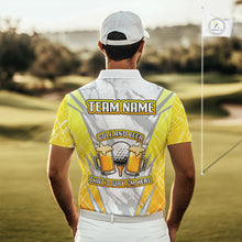 Load image into Gallery viewer, Golf and beer That&#39;s why I&#39;m here Funny Men golf polo shirts Custom Team Golf beer shirt for men NQS10133