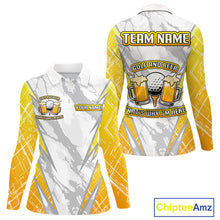 Load image into Gallery viewer, Golf and beer That&#39;s why I&#39;m here Funny Women golf polo shirts Custom Team Golf shirt for ladies NQS10133