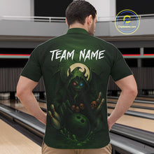 Load image into Gallery viewer, Personalized Green Reaper Skull Halloween Bowling Shirts For Men Custom Halloween Bowling Team jersey NQS10311