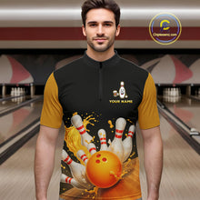 Load image into Gallery viewer, Bowling &amp; Beer therefore i&#39;m here custom funny Bowling shirts for Men, Bowling team apparel NQS10274