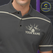 Load image into Gallery viewer, Custom Retro Bowling Polo, Quarter Zip Shirt for Men Personalized Vintage Team Bowling Jersey NQS10505