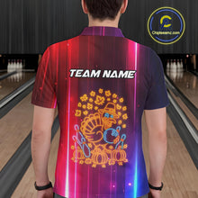 Load image into Gallery viewer, Colorful Neon Autumn Turkey Bowling Shirts for Men Custom Thanksgiving Bowling Team Jerseys NQS10417