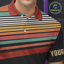 Load image into Gallery viewer, Retro Bowling Polo, Quarter Zip Shirt for Men Custom Vintage Team Bowling Jersey, Gift For Bowlers NQS10567