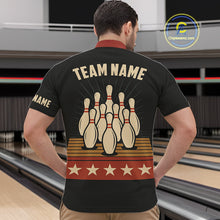 Load image into Gallery viewer, Retro Bowling Polo, Quarter Zip Shirt for Men Custom Vintage Team Bowling Jersey, Gift For Bowlers NQS10567
